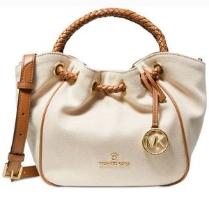 Michael Kors Montauk Small Cotton Canvas Crossbody NWOT